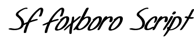 SF Foxboro Script font
